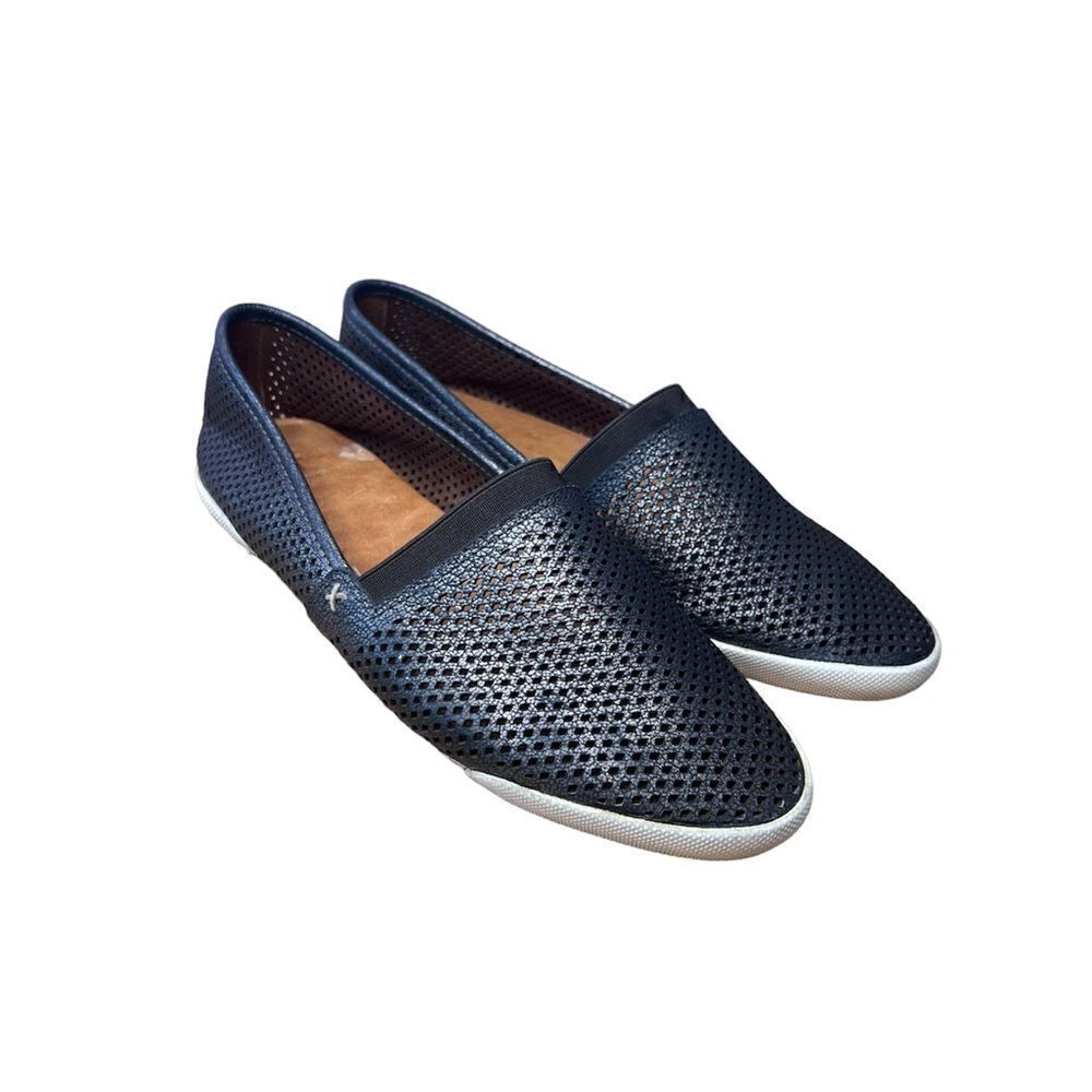 Pewter Melanie Perforated Leather Slip-On Sneaker